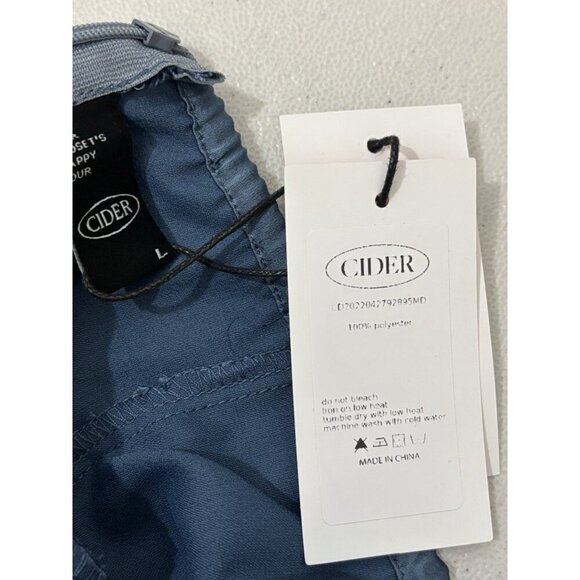 Cider Mini Satin Dress Front Tie Women Large - Picture 8 of 11